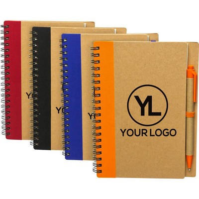 Eco-Friendly Spiral Kraft Cover Notebook