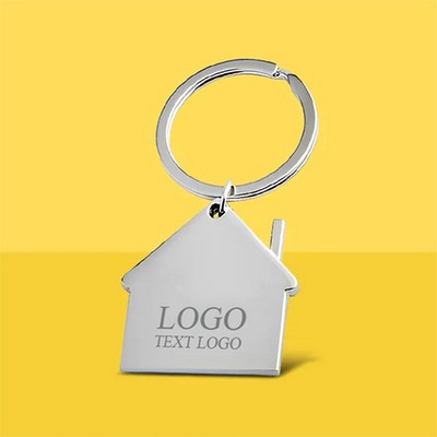 Custom House Shape Metal Key Tag