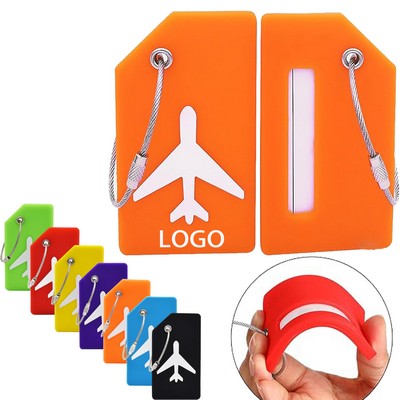 Silicone Suitcase Tags Luggage Travel Labels Name Id Card