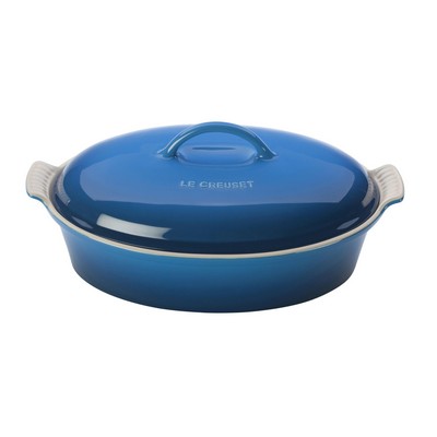 Le Creuset 4 Qt. Heritage Marseille Stoneware Covered Oval Casserole