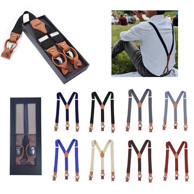 6 Clips Braces Suspender For Pants