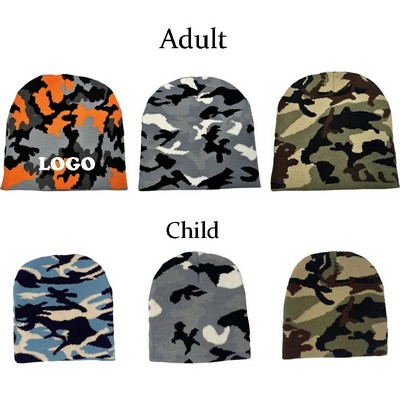 Revers Camo Knit Beanie