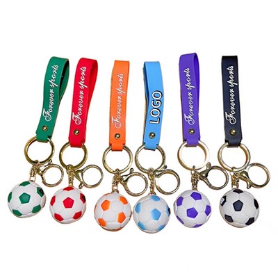 Soft Plastic Football Keychain