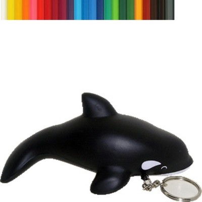 Fierce Killer Whale Stress Ball Keychain