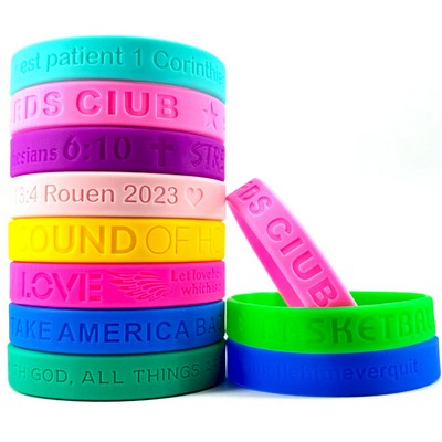 Debossed Silicone Wristband