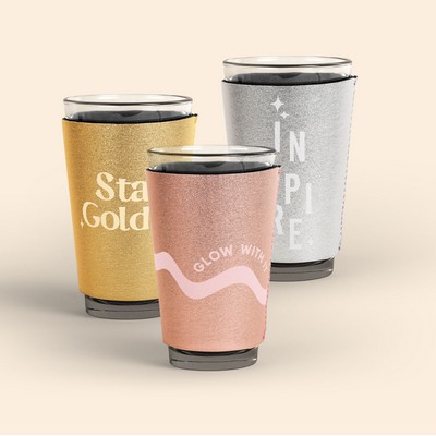 Pint Glass Sleeve - Metallic Neoprene