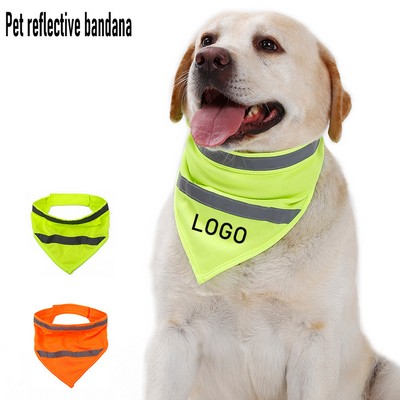 Pets Polyester Reflective Triangle Collar Bib/Bandana Scarf