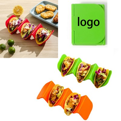 8" ABS Colorful Taco Holder Stand Large Taco Tray Plate