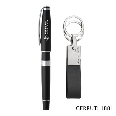 Cerruti 1881® Bicolore Rollerball Pen & Zoon Key Ring Gift Set