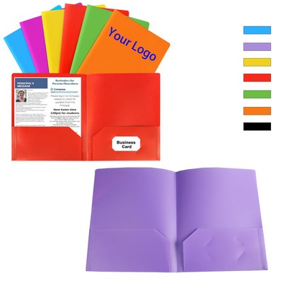 Plastic Two-Pocket Presentation Folder