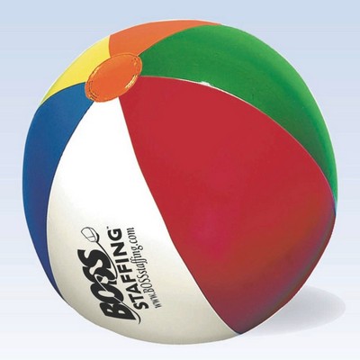 Inflatable Beach Ball with Multi-Colored Panels - 9"