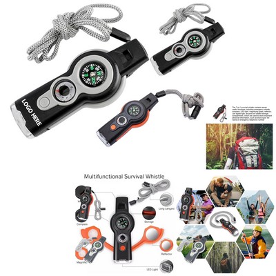 Multifunctional Outdoor Safety Whistle Keychain