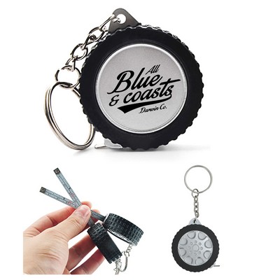 Mini Tyre Tape Measure Keychain