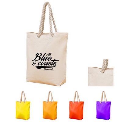 Canvas Tote Bag w/ Rope Handle