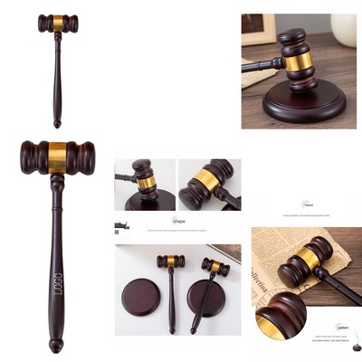 Wooden Gavel and Block Set