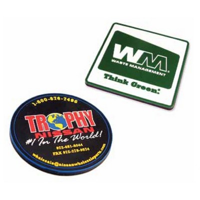 Soft Rubber 2-D Molded Coaster (3 1/2")