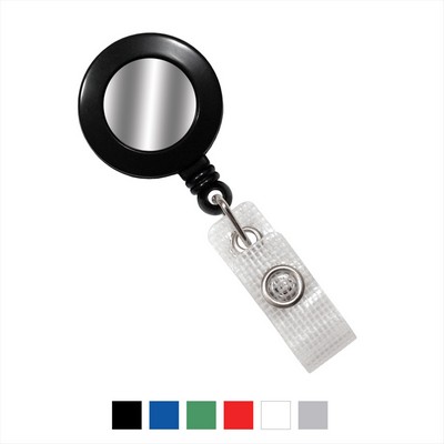 Round Plastic Clip-On Badge Reel