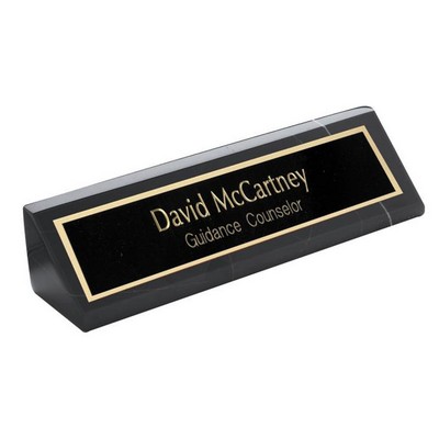 Name Plate Wedges - Black 2" x 10"