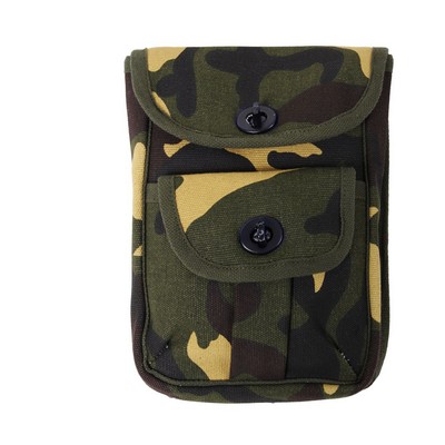 Camouflage Canvas 2-Pocket Ammo Pouch