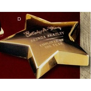 Brass Star Paperweight Award (4")