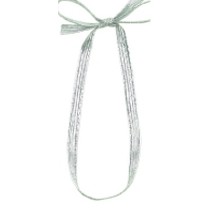 6" Silver Elasti-Loop Ribbon & Bow