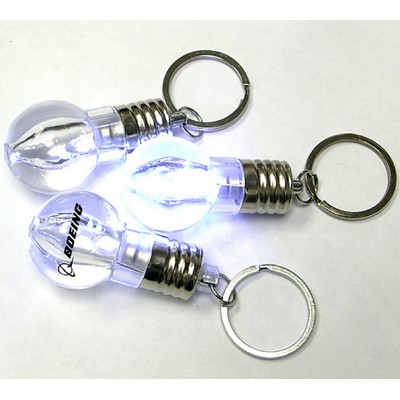 Light Bulb Shape Flashlight with Swivel Keychain