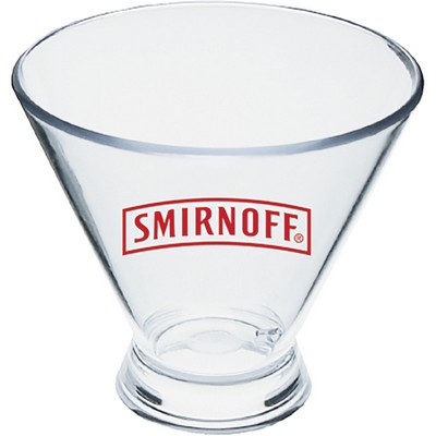 3 Oz. Clear Plastic Stemless Martini Glass