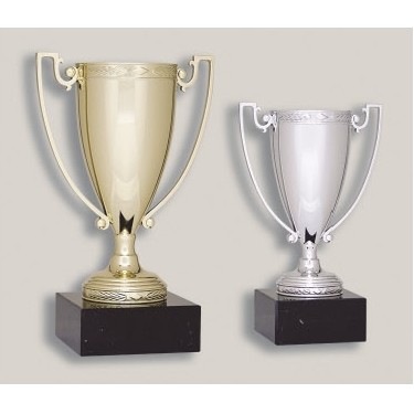 6.25" Gold Die Cast Zinc Cup Trophy w/Marble Base