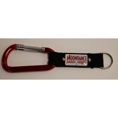 Red Carabiner w/Plate & Web Strap