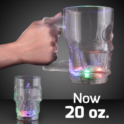 20 Oz. Flashing LED Big Skull Mug - BLANK