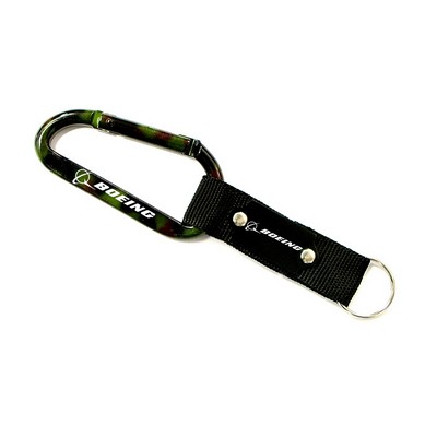 Carabiner w/Strap & Metal Plate