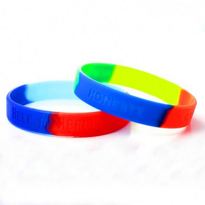 Debossed Segmented Silicone Bracelet