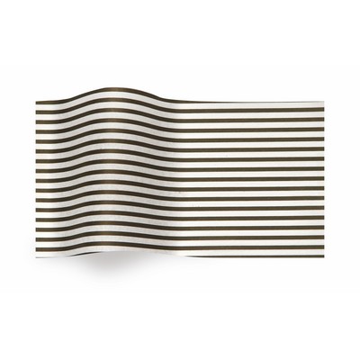 All Occasion Black & White Pinstripes Wrapping Tissue (20"x30")