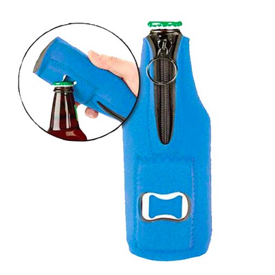 Neoprene Bottle Insulator W/ Opener.