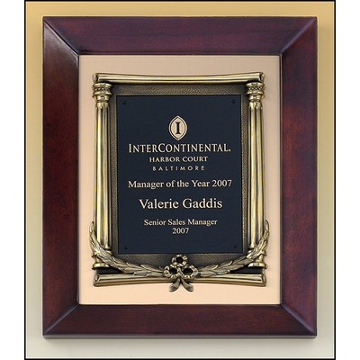 Cherry Plaque with Antique Bronze Frame, 12 x 15"