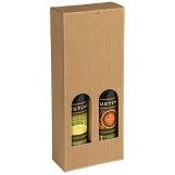 Italian Textured Kraft 2 Bottle Olive Oil & Vinegar Box (5 1/8"x2 9/16"x12 9/16")