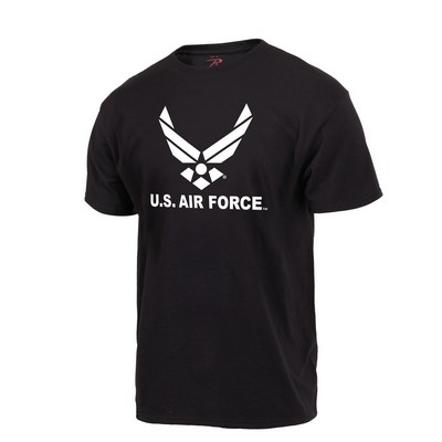 Black U.S. Air Force Wing Tee Shirt (S-XL)