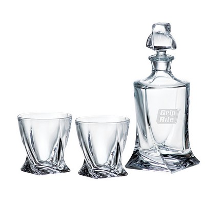 Quadro Decanter & 2 DOF glasses