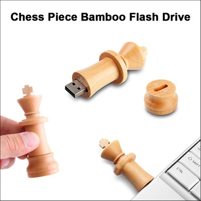 Chess Piece Bamboo Flash Drive - 16 GB Memory