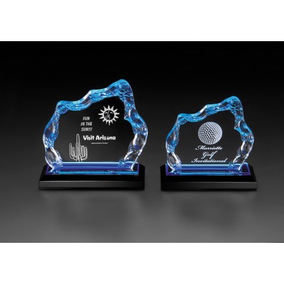 Small Blue Acrylic Glacier Award