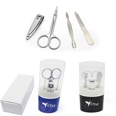 Cylinder Shape Nail Care Set (4 Tools)