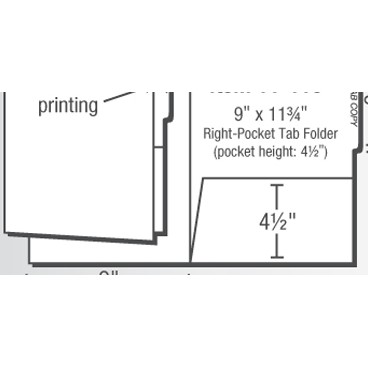 Right Pocket Tab Folder (9" x 11 ¾")