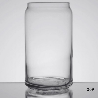 16 Oz. Glass Can, 5-1/4"H