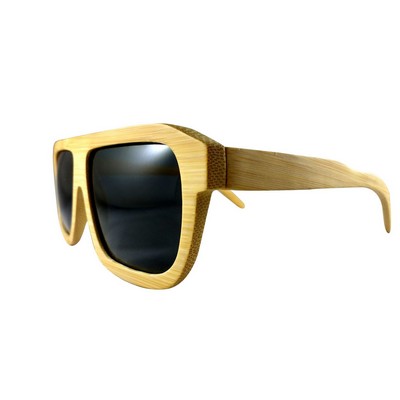 Squared Bamboo Wood Sunglasses