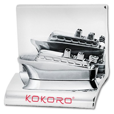 Cruise Ship Chrome Business Card Holder