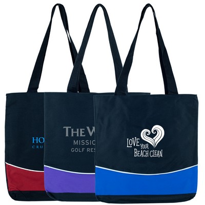 Fashion Tote Bag w/ 2 Tone Curve Design