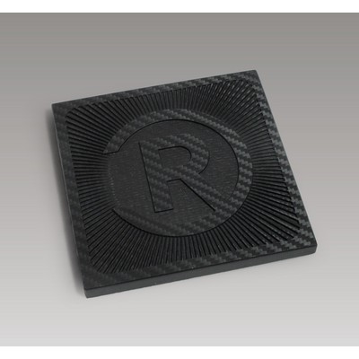 Square Carbon Fiber-Texture Coaster