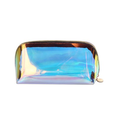 Holographic Iridescent Cosmetic Pouch