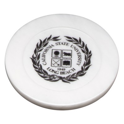 White Marble Round Coaster