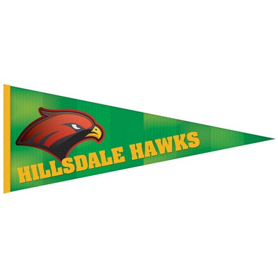 12" x 30" Digitally Printed Single Sided Custom Felt Pennant